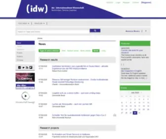 IDW-Online.de(Informationsdienst Wissenschaft) Screenshot