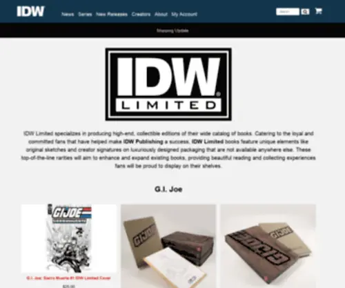 Idwlimited.com(IDW Limited Home) Screenshot