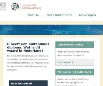 IDW.nl(Internationale diplomawaardering) Screenshot