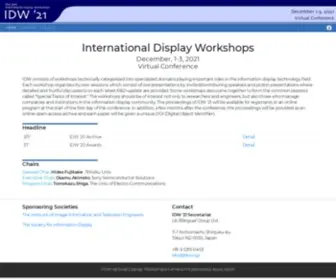 IDW.or.jp(IDW 'th International Display Workshops) Screenshot