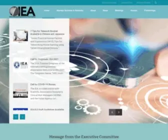 Iea.cc(The International Ergonomics Association is a global federation of human factors/ergonomics societies) Screenshot