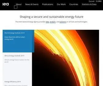 Iea.org( International Energy Agency) Screenshot