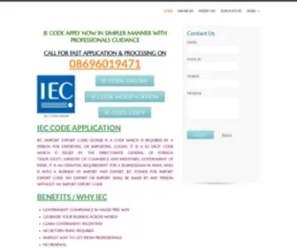 Ieccodeindia.com(IE CODE INDIA REGISTRATION) Screenshot