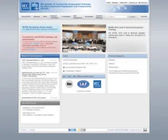 Iecee.org(IEC System of Conformity Assessment Schemes for Electrotechnical Equipment and Components) Screenshot