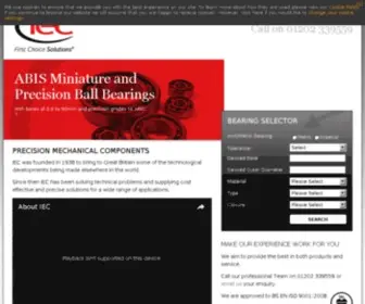 Iecltd.co.uk(High Precision Ball Bearings and Mechanical Components) Screenshot