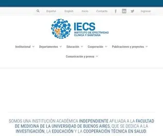 Iecs.org.ar(Instituto de efectividad clínica y sanitaria) Screenshot