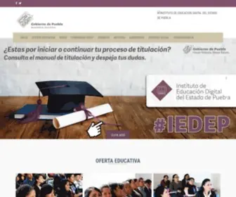 Iedep.edu.mx(Instituto Digital del Estado de Puebla) Screenshot