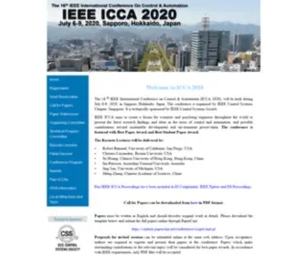 Ieee-Icca.org(ICCAThe 16th International Conference on Control & Automation) Screenshot