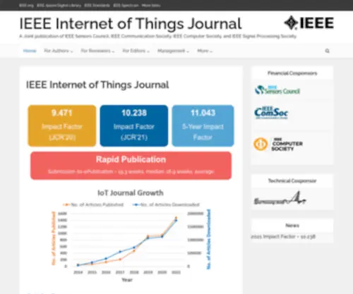 Ieee-Iotj.org(9.471 impact factor (jcr’20) 10.238 impact factor (jcr’21)) Screenshot