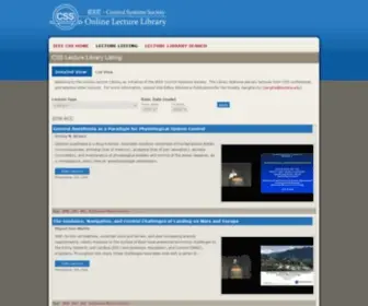 Ieeecss-OLL.org(CSS Lecture Library Listing) Screenshot