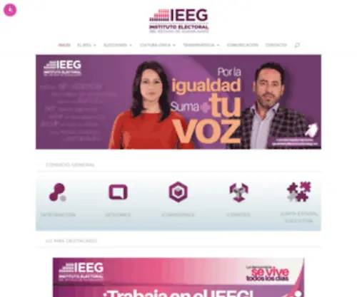 Ieeg.org.mx(En el instituto electoral del estado de guanajuato (ieeg)) Screenshot