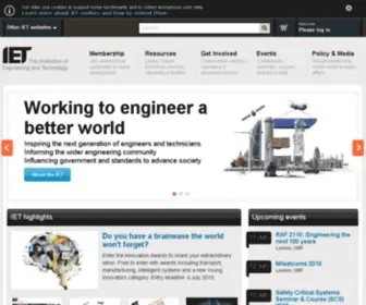 Iee.org.uk(Institution of Engineering and Technology) Screenshot