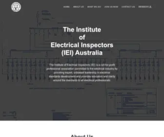 Iei.org.au(Institute of Electrical Inspectors) Screenshot