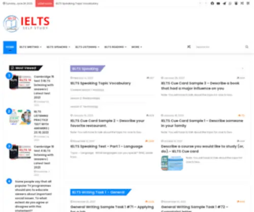 Ieltsselfstudy.com(One of the best online IELTS Materials for the preparation for examination) Screenshot