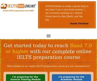 Ieltstestonline.com(Online IELTS preparation course sinceIELTS coaching made easy) Screenshot