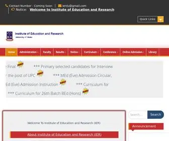 Ierdu.edu.bd(Institute of Education and Research (IER)) Screenshot