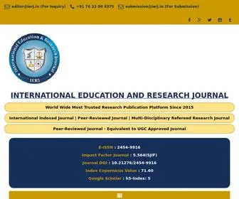 Ierj.in(International Education and Research Journal (IERJ)) Screenshot