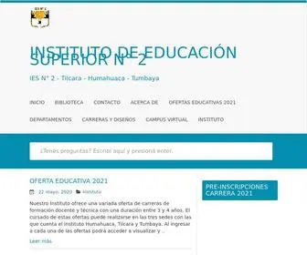 Ies2Jujuy.com.ar(INSTITUTO DE EDUCACIÓN SUPERIOR N° 2) Screenshot