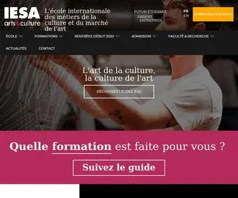 Iesa.fr(Ecole internationale d’arts et culture sur Paris) Screenshot