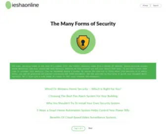 Ieshaonline.com(The Many Forms of Security) Screenshot