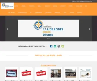 Iesilladerodes.cat(Lloc web de l'Institut Illa de Rodes (Roses)) Screenshot