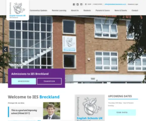 Iesschools.co.uk(IES Breckland Principal: Mr Jon Winn This is a good and improving school (Ofsted 2017)) Screenshot
