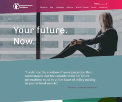 IF.org.uk(Intergenerational Foundation) Screenshot