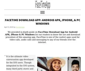 Ifacetimeapp.com(FaceTime Download App) Screenshot