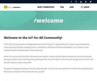 Ifacommunity.com(IoT For All has truly become a leading destination for all things IoT. A big contributor to) Screenshot