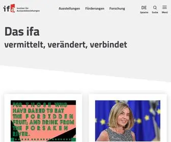 Ifa.de(Institut für Auslandsbeziehungen) Screenshot