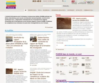 Ifadem.org(Initiative francophone pour la formation à distance des maîtres) Screenshot