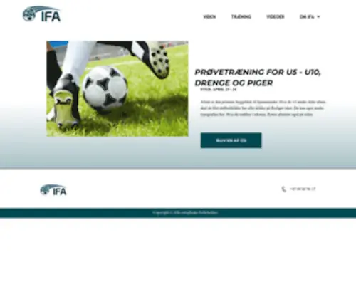 Ifa.dk(Intellektuel Fodbold Akademi) Screenshot