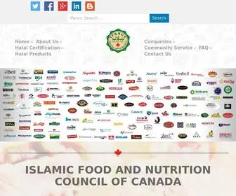 Ifancc.org(Islamic Food and Nutrition Council of Canada) Screenshot