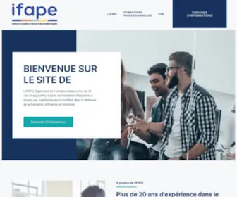 Ifape.com(L'IFAPE : Institut de Formation et d'Action Professionnelle Européen) Screenshot