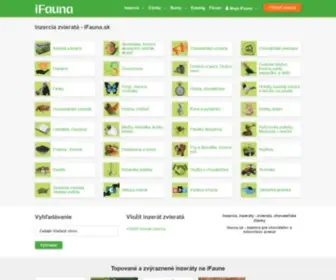 Ifauna.sk(Bezplatná chovateľská inzercia zvierat rozdelená do rôznych kategórií) Screenshot