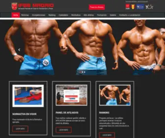 IFBB-Madrid.com(Agrupación Madrileña de Clubes de Fisioculturismo y Fitness) Screenshot