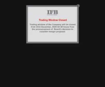 Ifbindustries.com(IFB Industries Ltd) Screenshot