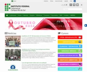 IFC-Riodosul.edu.br(Instituto federal catarinense) Screenshot