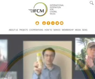 IFCM.net(International Federation for Choral Music) Screenshot