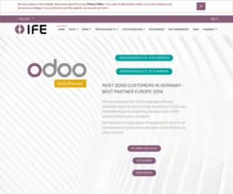 Ife.de(IFE GmbH is Odoo Gold Partner and has the most Odoo customers in Germany and Europe) Screenshot