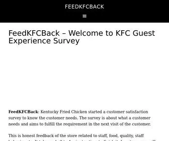 Ifeedkfcback.com(FeedKFCBack) Screenshot