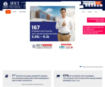 Ifet.ac.in(IFET Engineering College) Screenshot