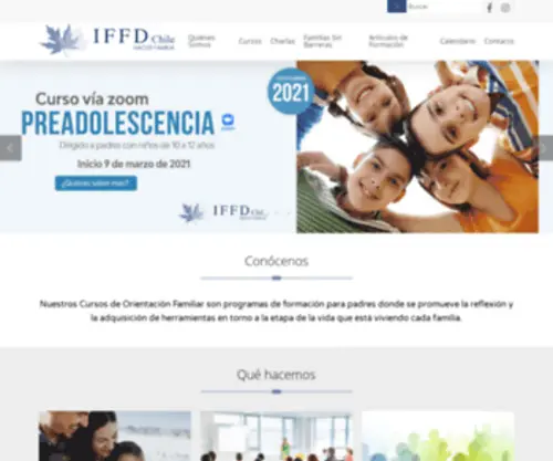 Iffdchile.cl(Cursos de Orientación Familiar) Screenshot