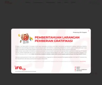 IFG-Life.id(IFG Life adalah perusahaan asuransi jiwa dan kesehatan berbasis PROTEKSI didukung dengan teknologi digital yang aman dan terpercaya) Screenshot