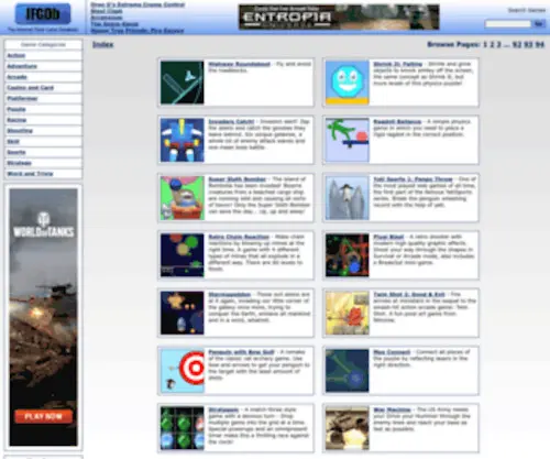 IFGDB.com(The Internet Flash Game Database (IFGDb)) Screenshot