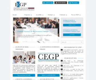 IFGP.fr(Institut Français de Gouvernance Publique) Screenshot