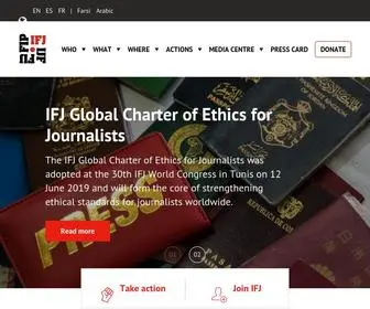 IFJ.org(The International Federation of Journalists) Screenshot