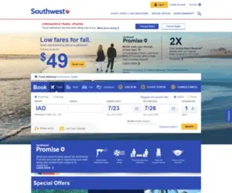 Iflyswa.com(Southwest Airlines) Screenshot