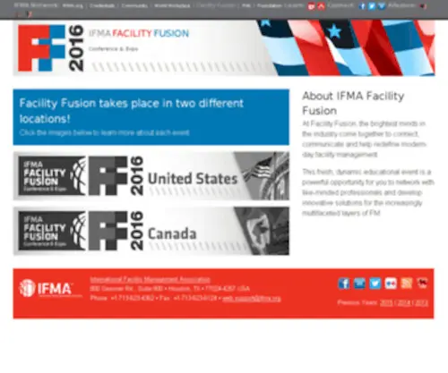 Ifmafacilityfusion.org(Facility FusionCrossing FM Borders) Screenshot