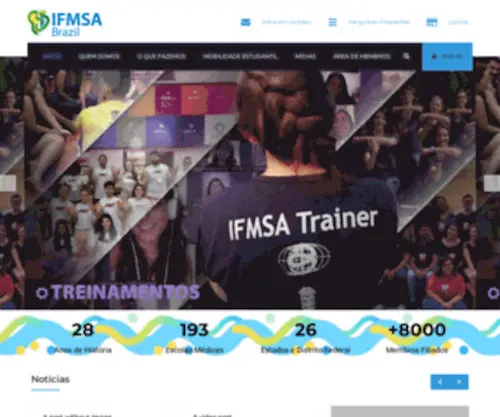 Ifmsabrazil.org(IFMSA Brazil) Screenshot